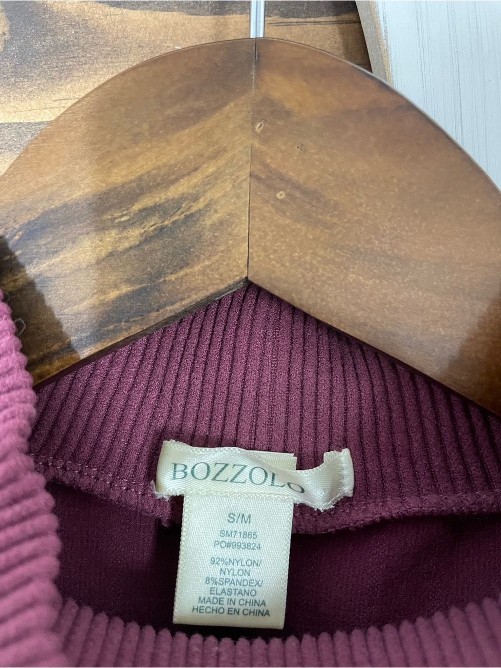Bozzolo Ribbed Mock Neck Crop Top Mauve Pink Purple Sleeveless SM71865 - Picture 7 of 7